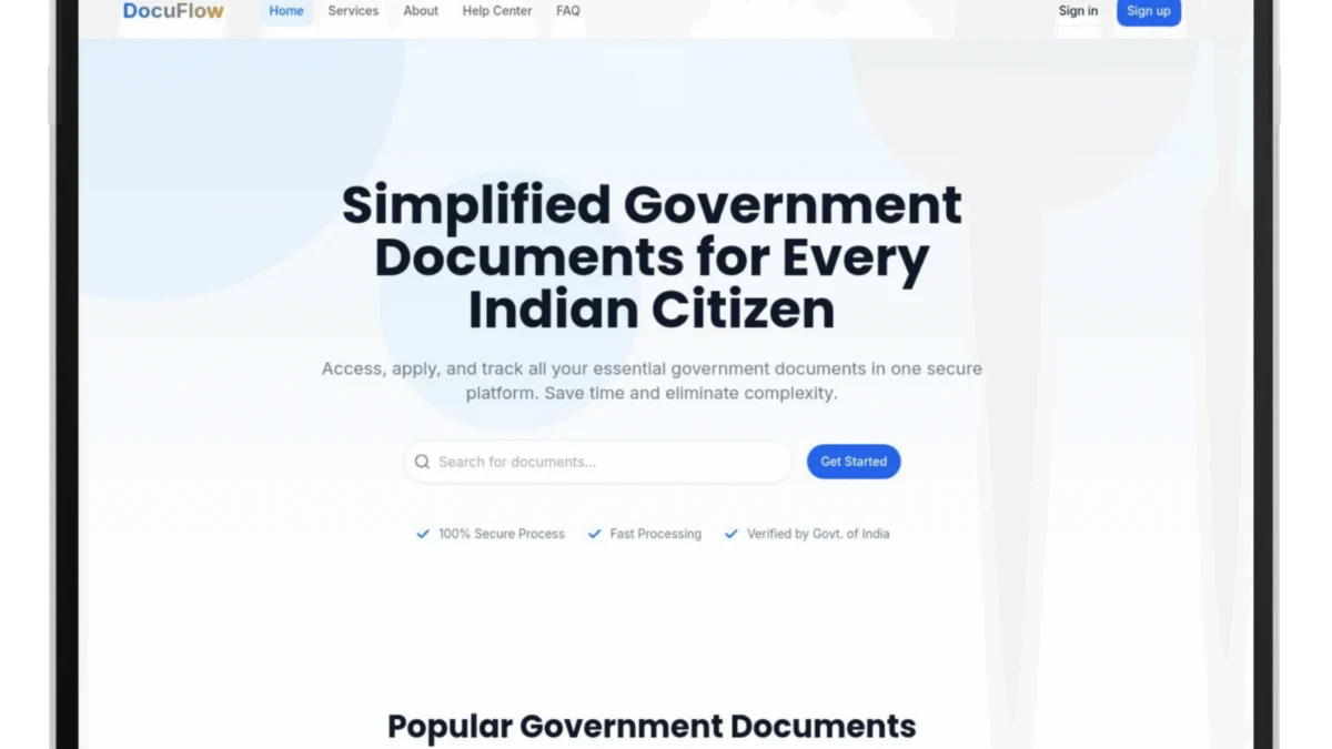 DocuFlow – Government Document Marketplace (Lovable.dev link Included)