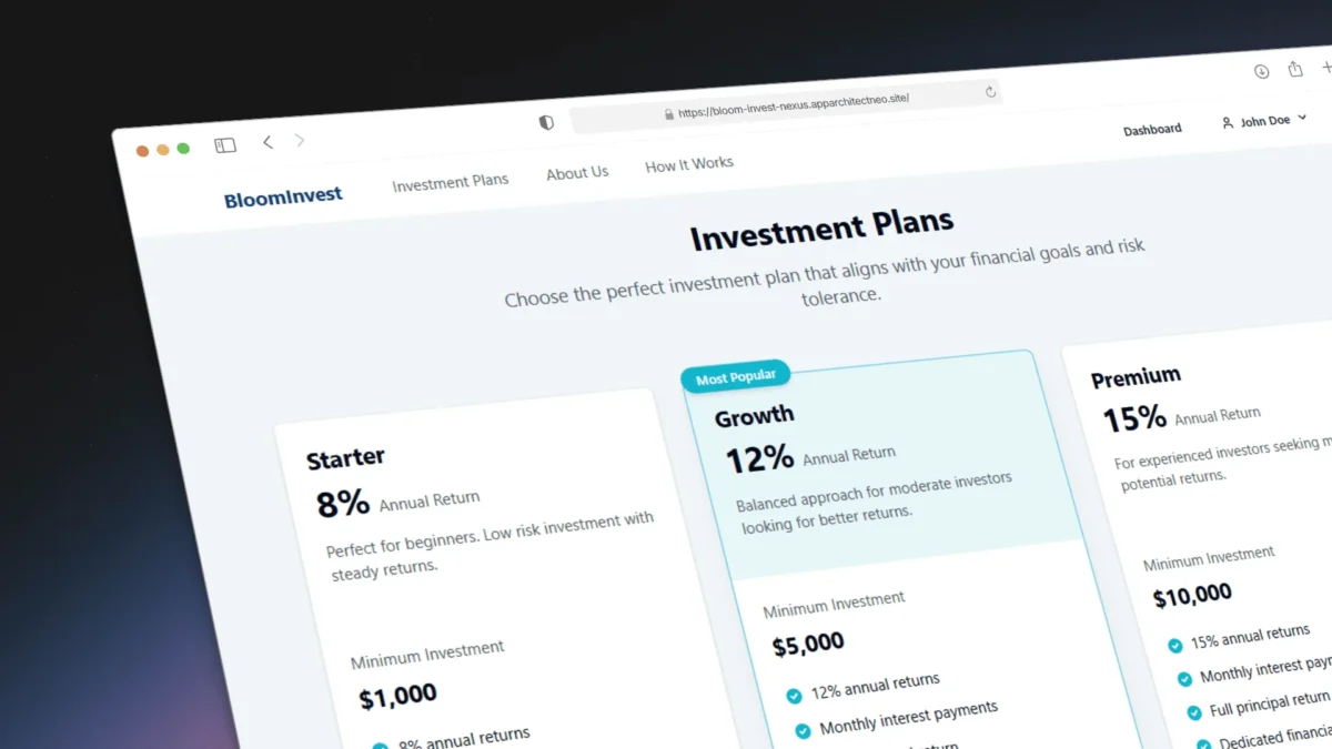 Lovable Template for Investment Platform – Remix Project