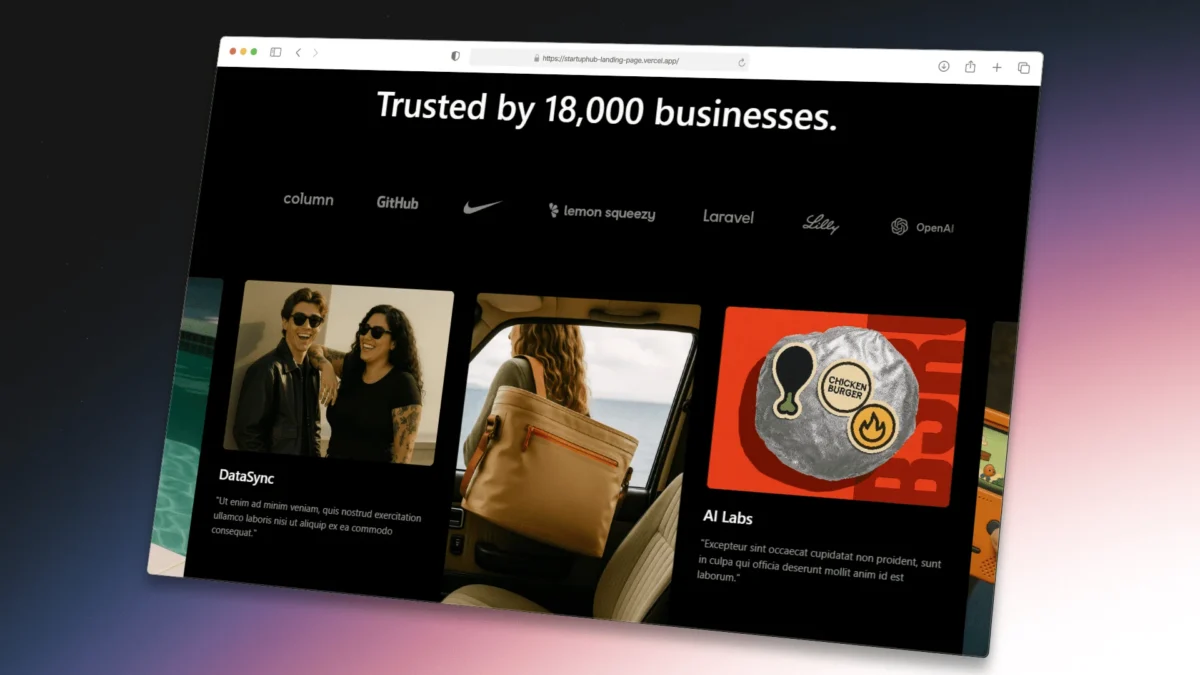 Free Lovable Template – Startup Landing Page Remix Project