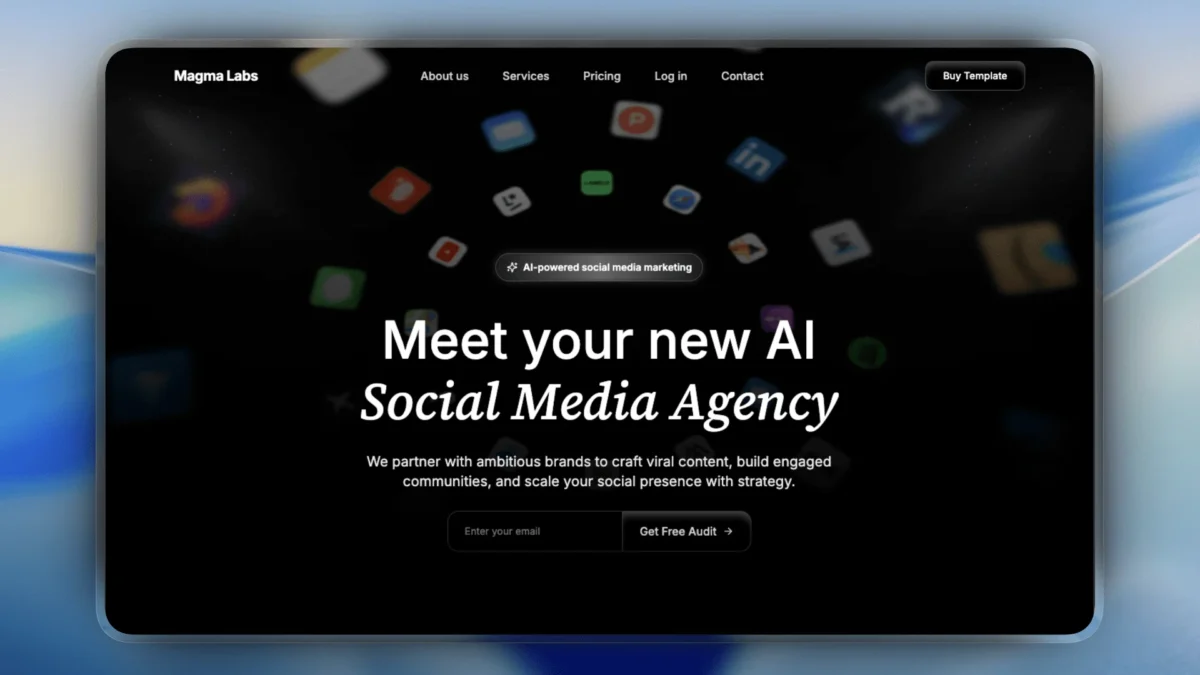 Lovable Template for AI Agency Landing Page - Hero Section