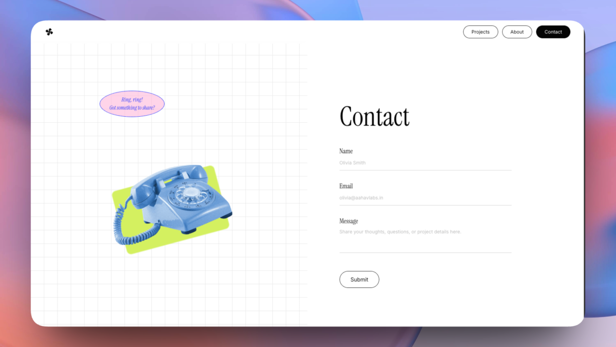 Lovable Template for Designer Portfolio Website